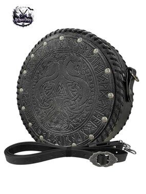 Viking Embossed Faux Leather Crossbody Belt Bag Nordic Satchel